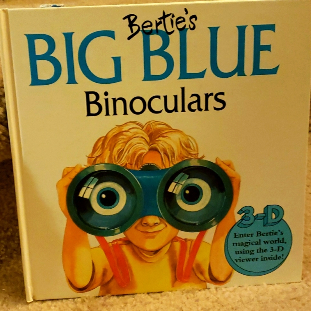 Book Bertie Big Blue Binoculars kids age 4 to 10